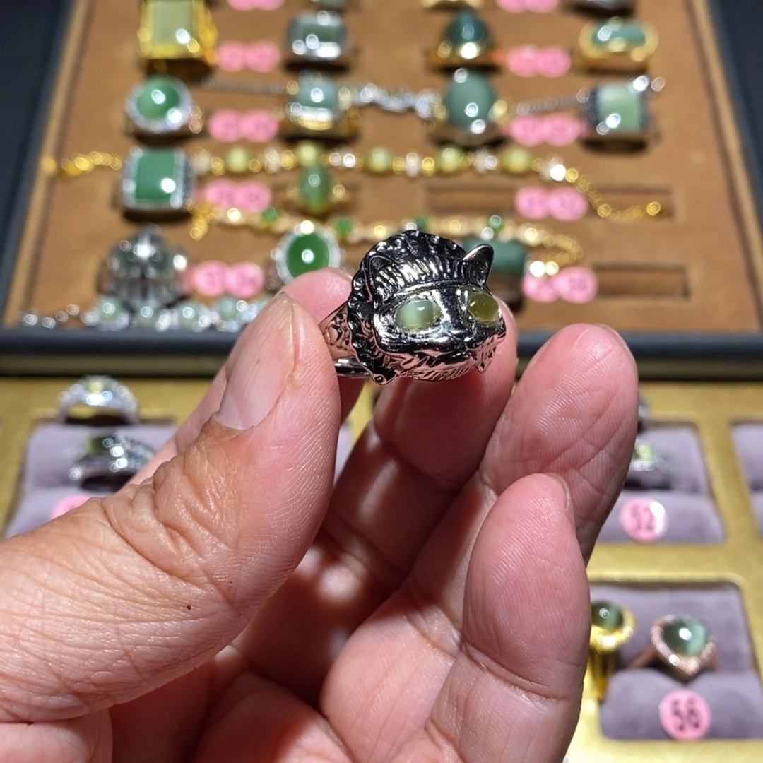 和田玉（碧玉）戒指未镶嵌