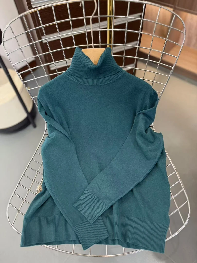 春秋男款款高领针织套头衫-A0224