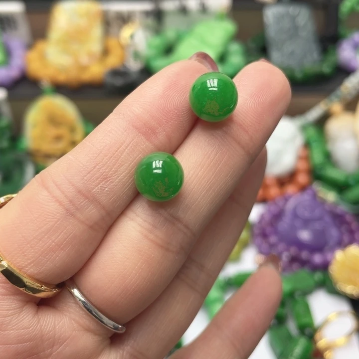 翡翠未镶嵌手链耳坠3