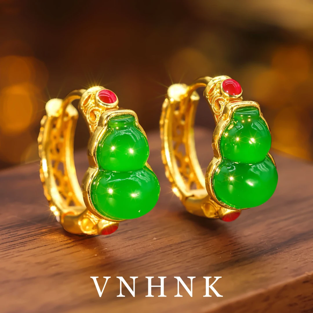 铜合金合成锆石耳饰 美可儿  M609  金色时尚气质耳环预售