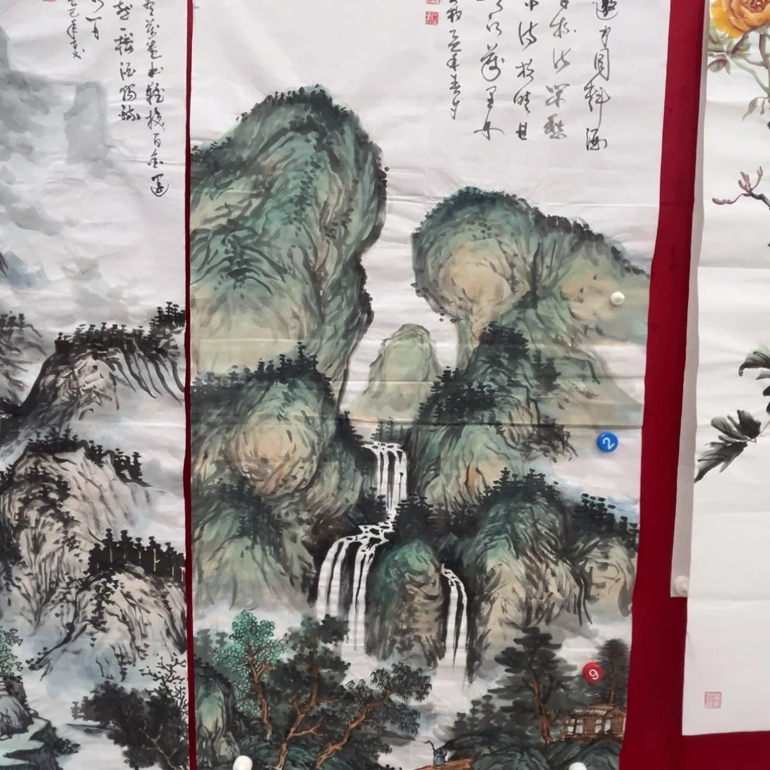 国画绘画作品多次参加全国140.70