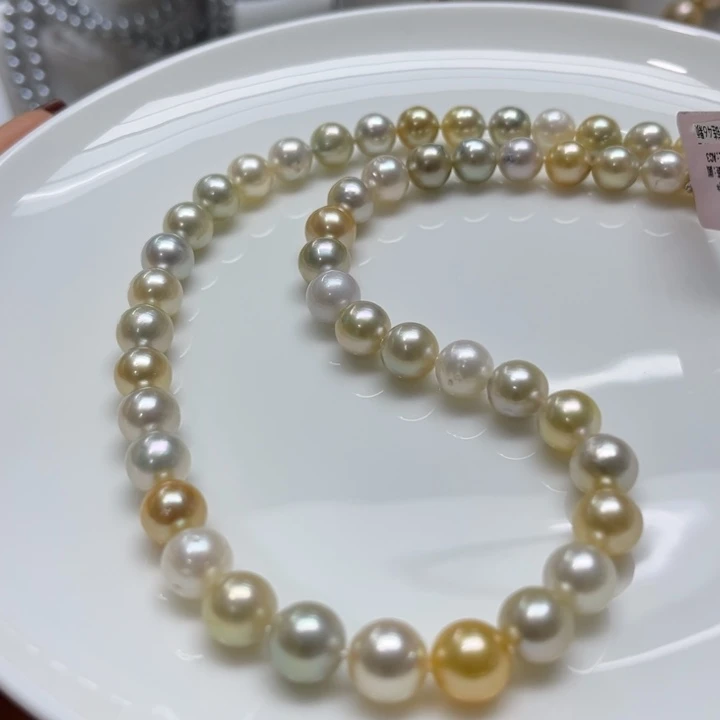 海水珍珠项链银S925镶嵌