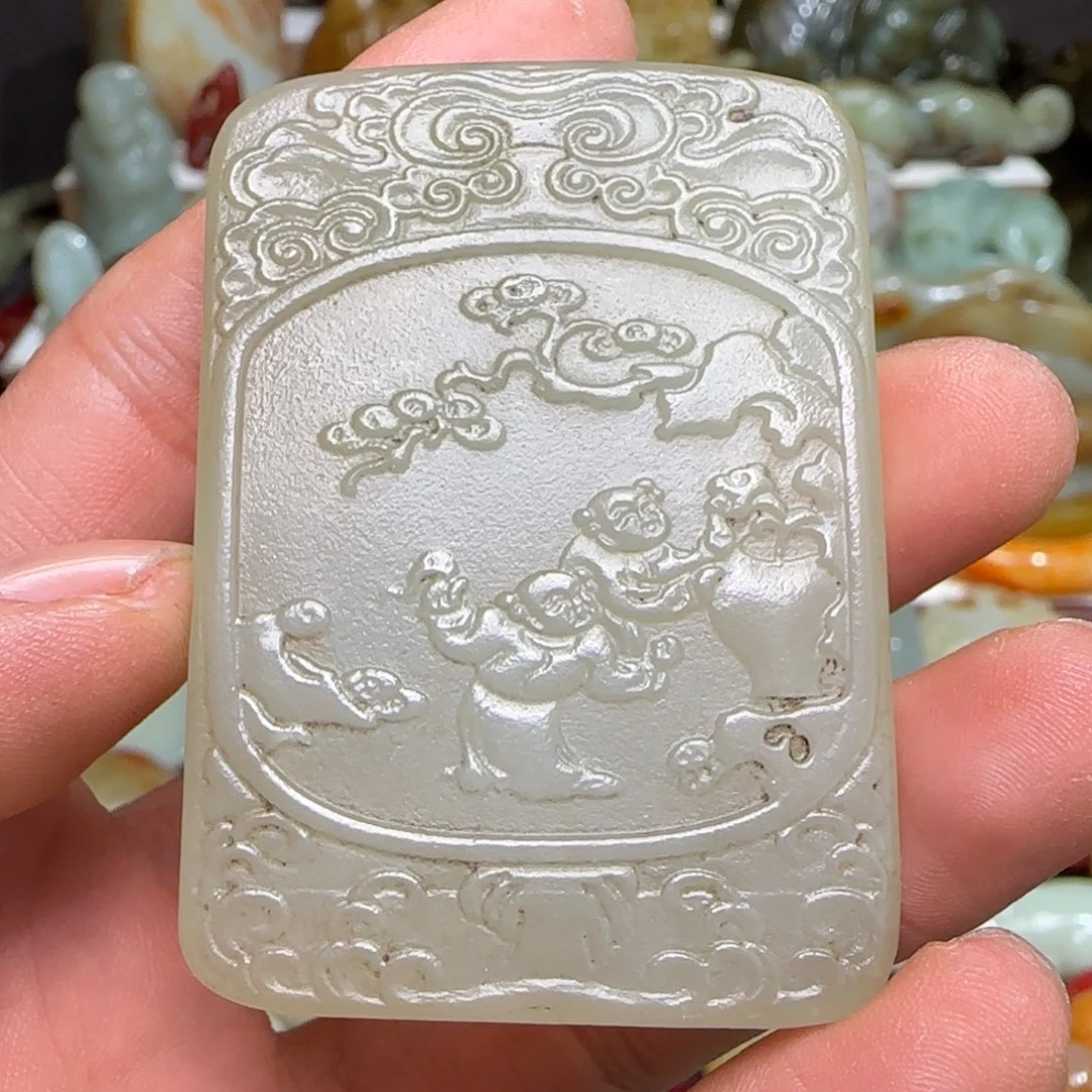 和田玉未镶嵌挂件