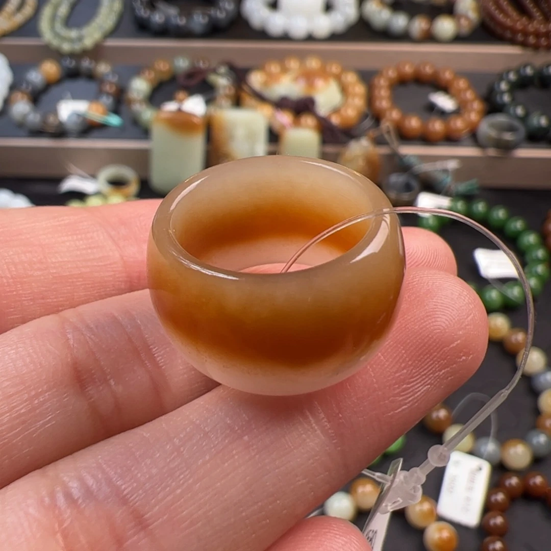 和田玉戒圈未镶嵌15.4