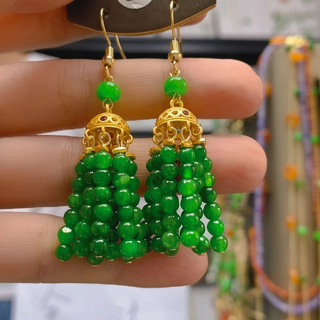 翡翠合金耳饰翡翠