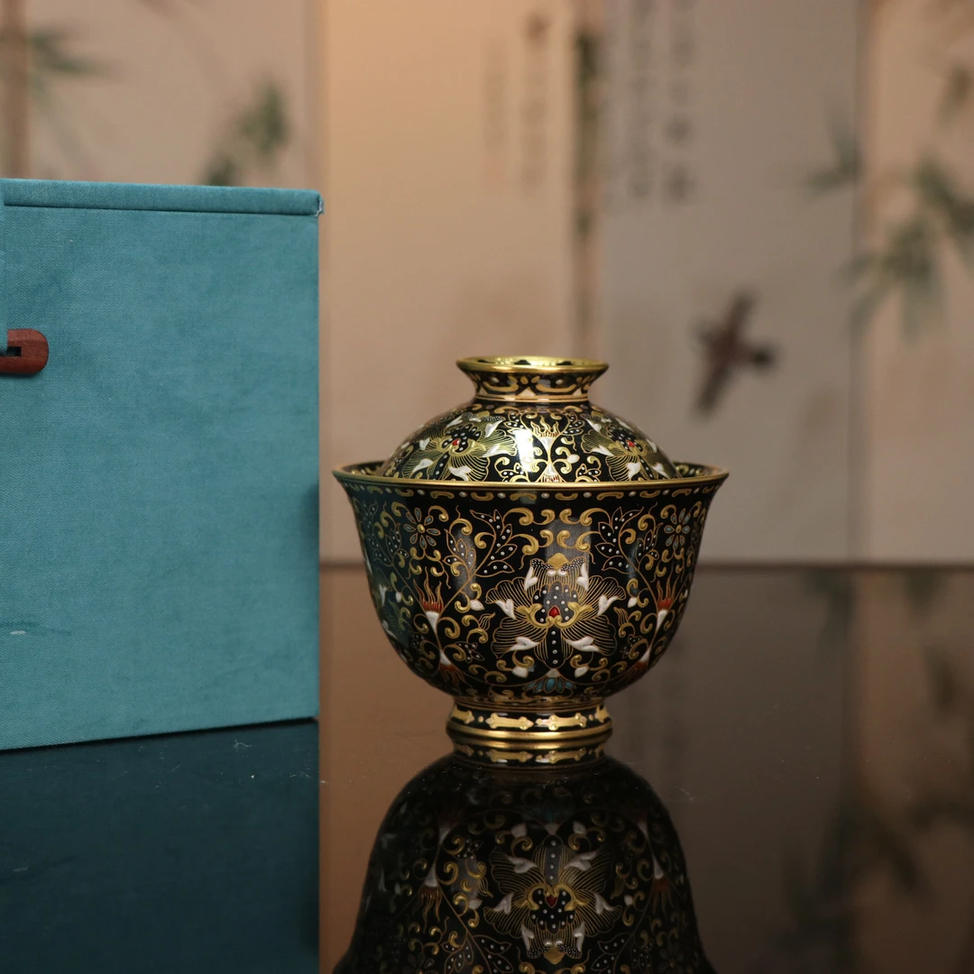 溢珍堂唐风缠枝莲盖碗