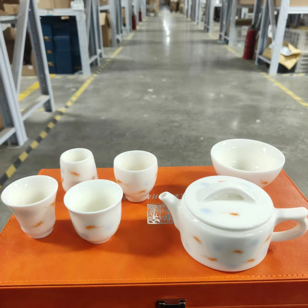 徐福坤白瓷手绘汉瓦壶小套组CC7069