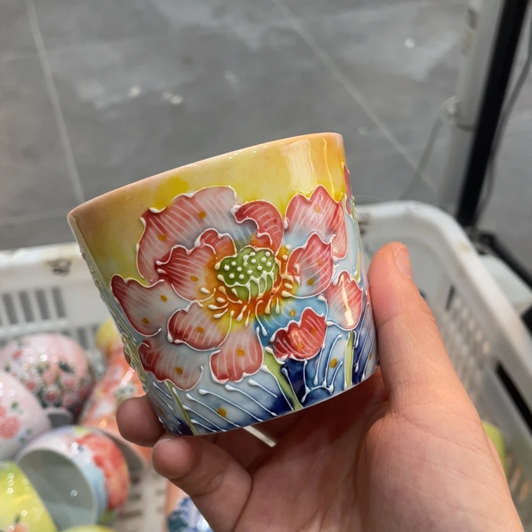 杯景德镇釉下五彩手绘