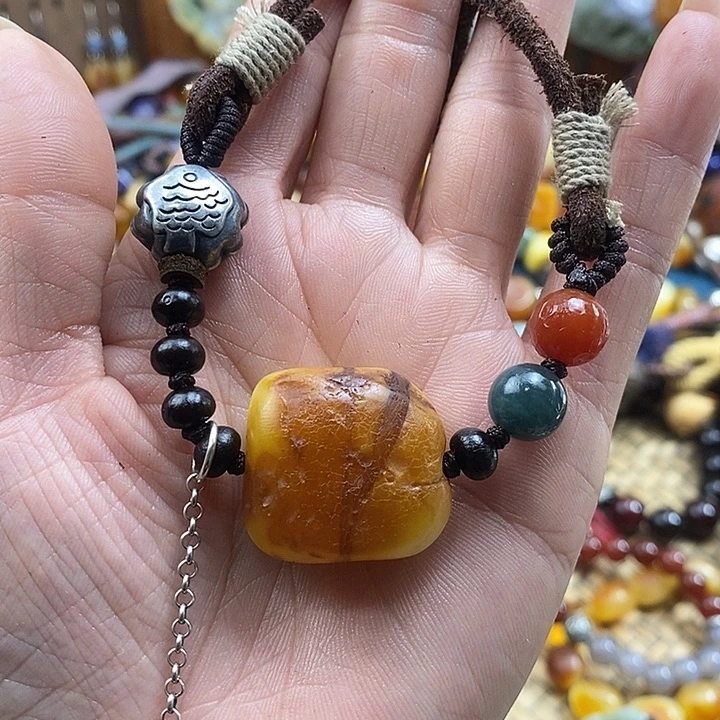 蜜蜡未镶嵌项链项链