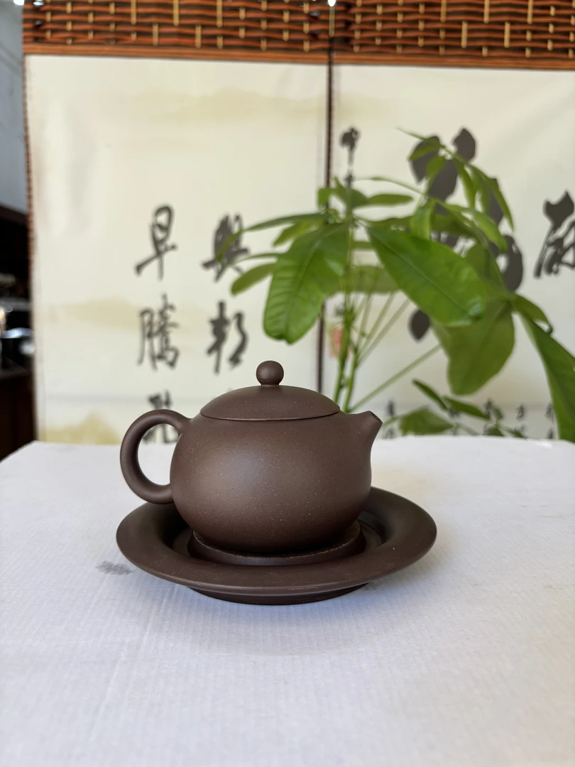 宜兴紫砂 西施壶 半手工制作 原矿天青 200cc