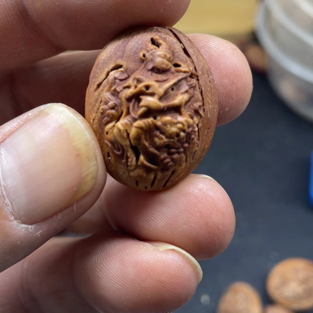 桃核雕刻文殊菩萨