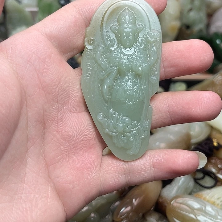 和田玉未镶嵌挂件