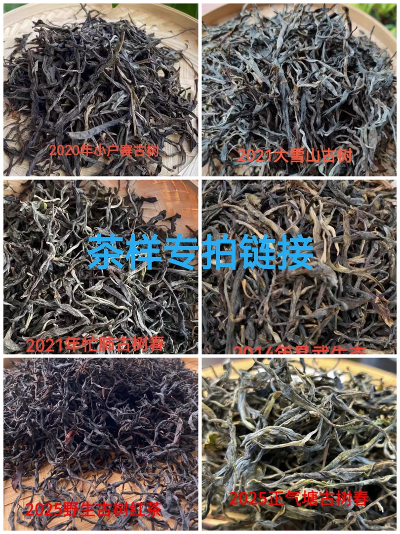 普洱茶古树生茶、红茶茶样专拍链接