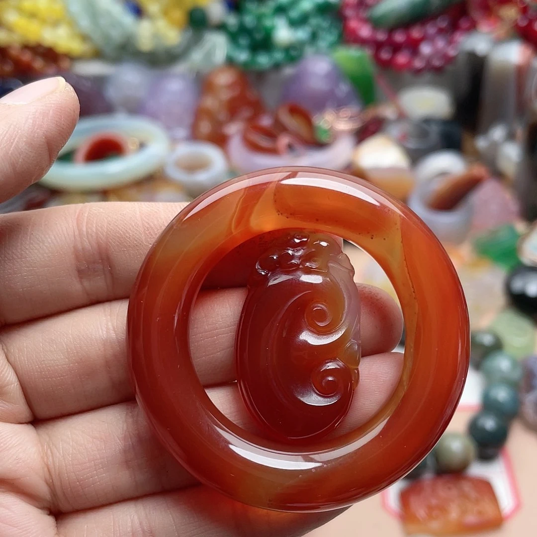 玛瑙/玉髓颈饰合金丹**潼