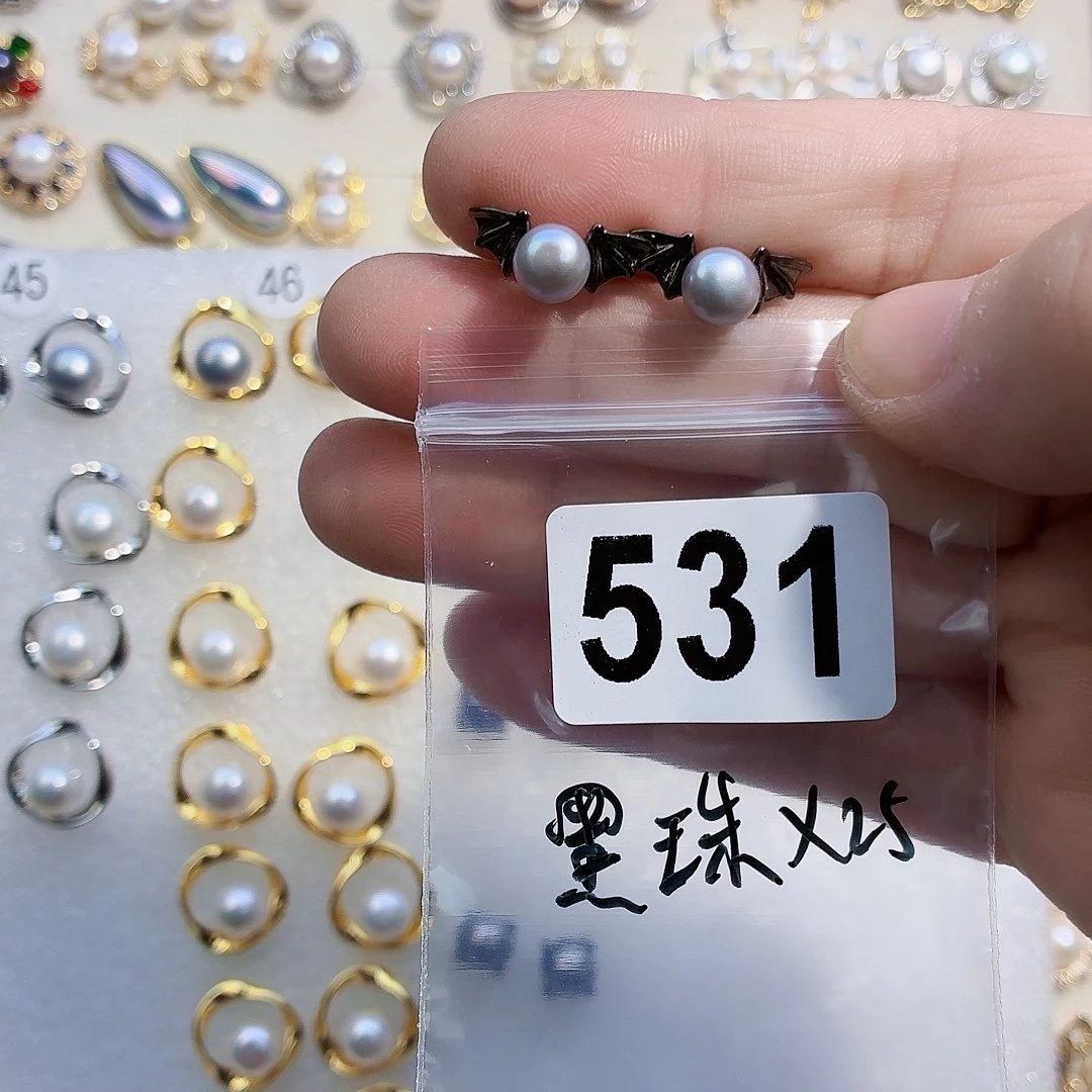 果***g耳饰合金淡水珍珠