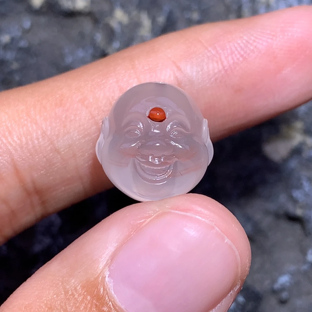 南红玛瑙未镶嵌冰飘弥勒