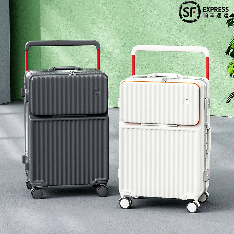 大容量行李箱铝框加厚24寸宽拉杆旅行箱加厚休闲男女多功能拉杆箱
