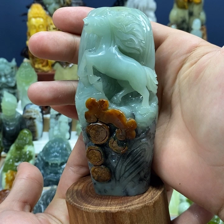 未镶嵌蛇纹石玉珠宝奇石國****！