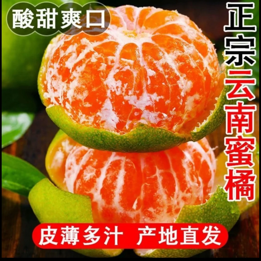 现摘云南青皮蜜桔酸爽多汁新鲜无核孕妇当季水果中大果整箱5斤C