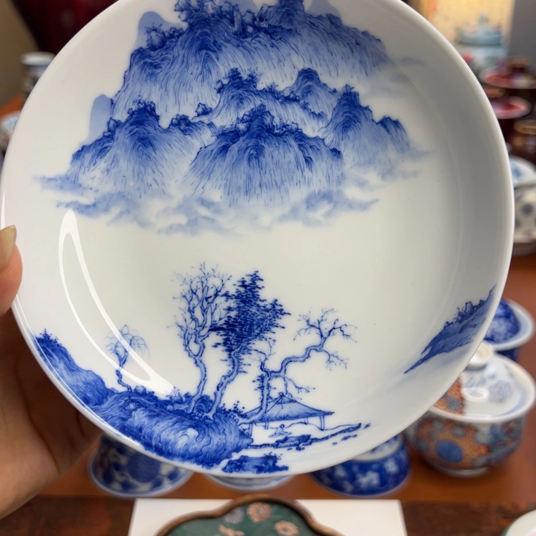知冬煮雪手工手绘-竹林草堂茶具
