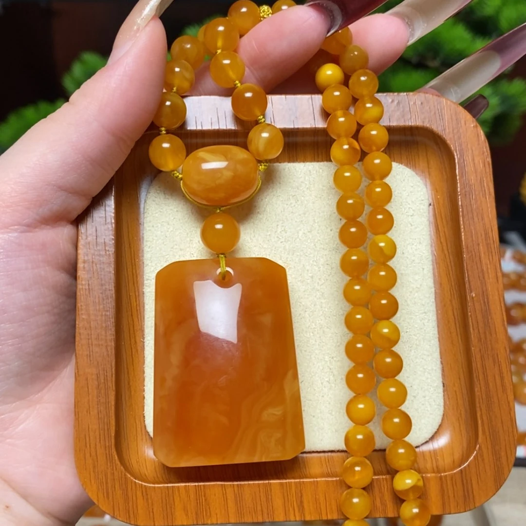 【闪购商品】蜜蜡颈饰未镶嵌项链
