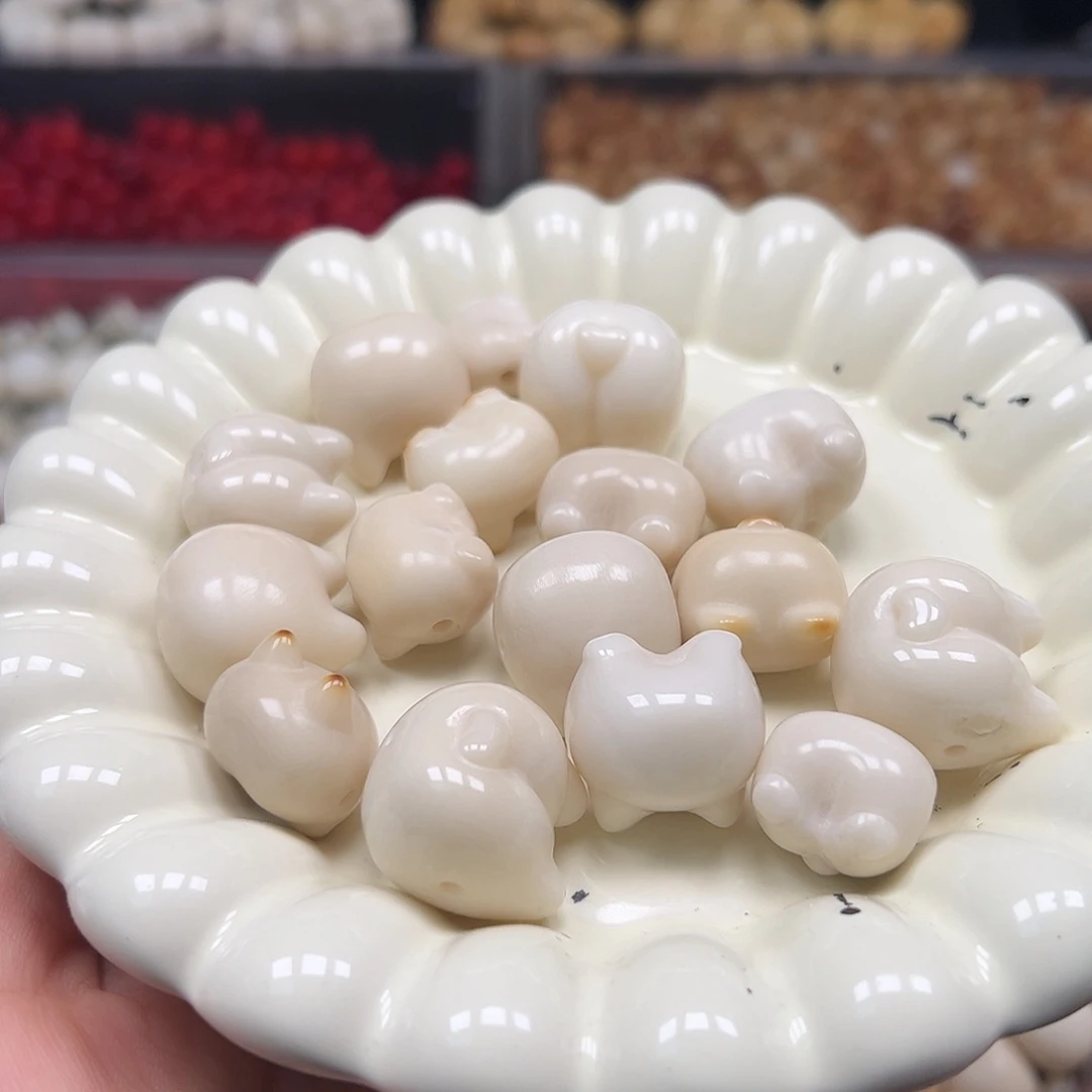 菩提根/象牙果手串瑕疵柯屁屁5颗有裂