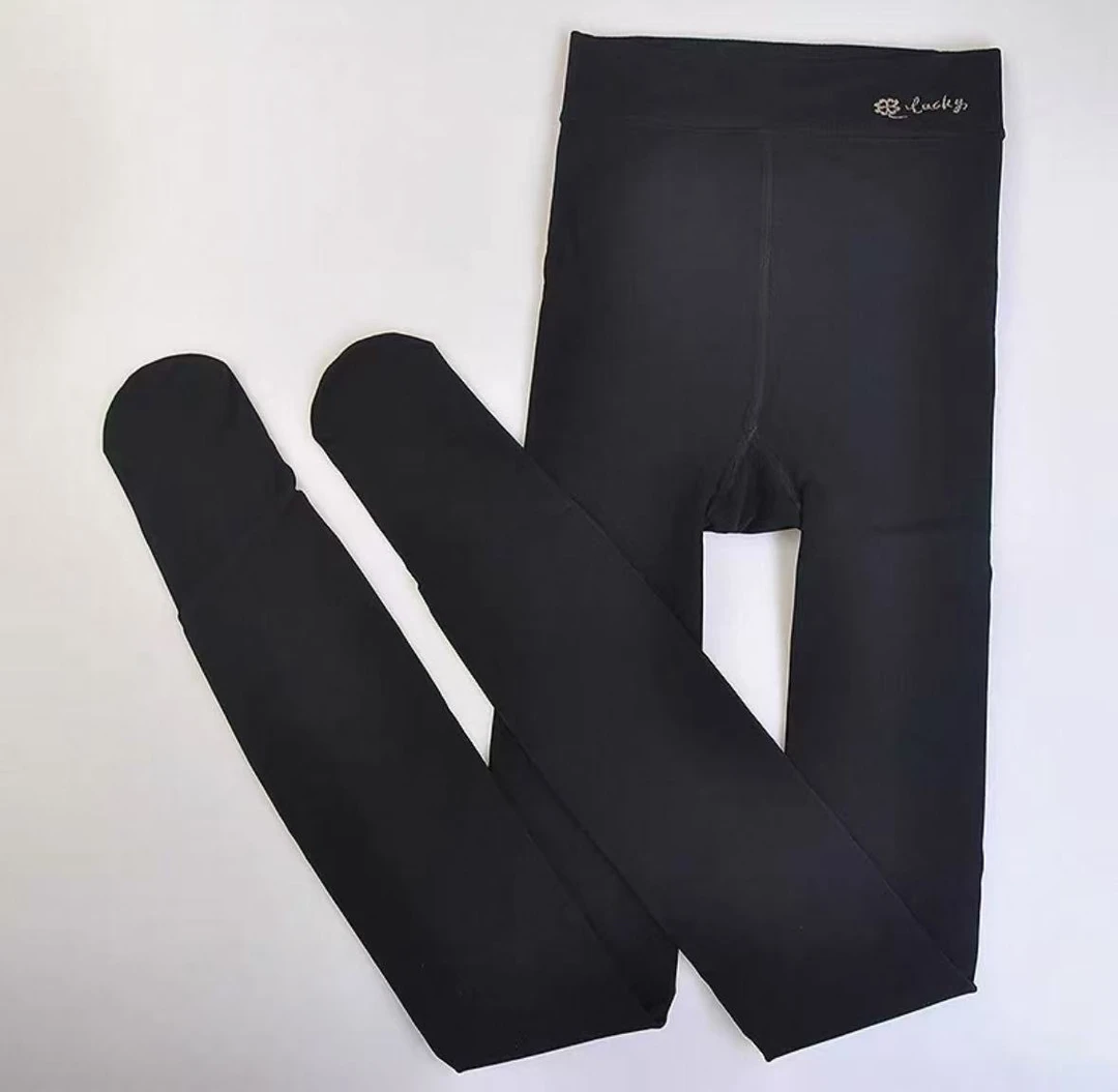 （裤长100）连裤休闲黑色条纹塑型-1018