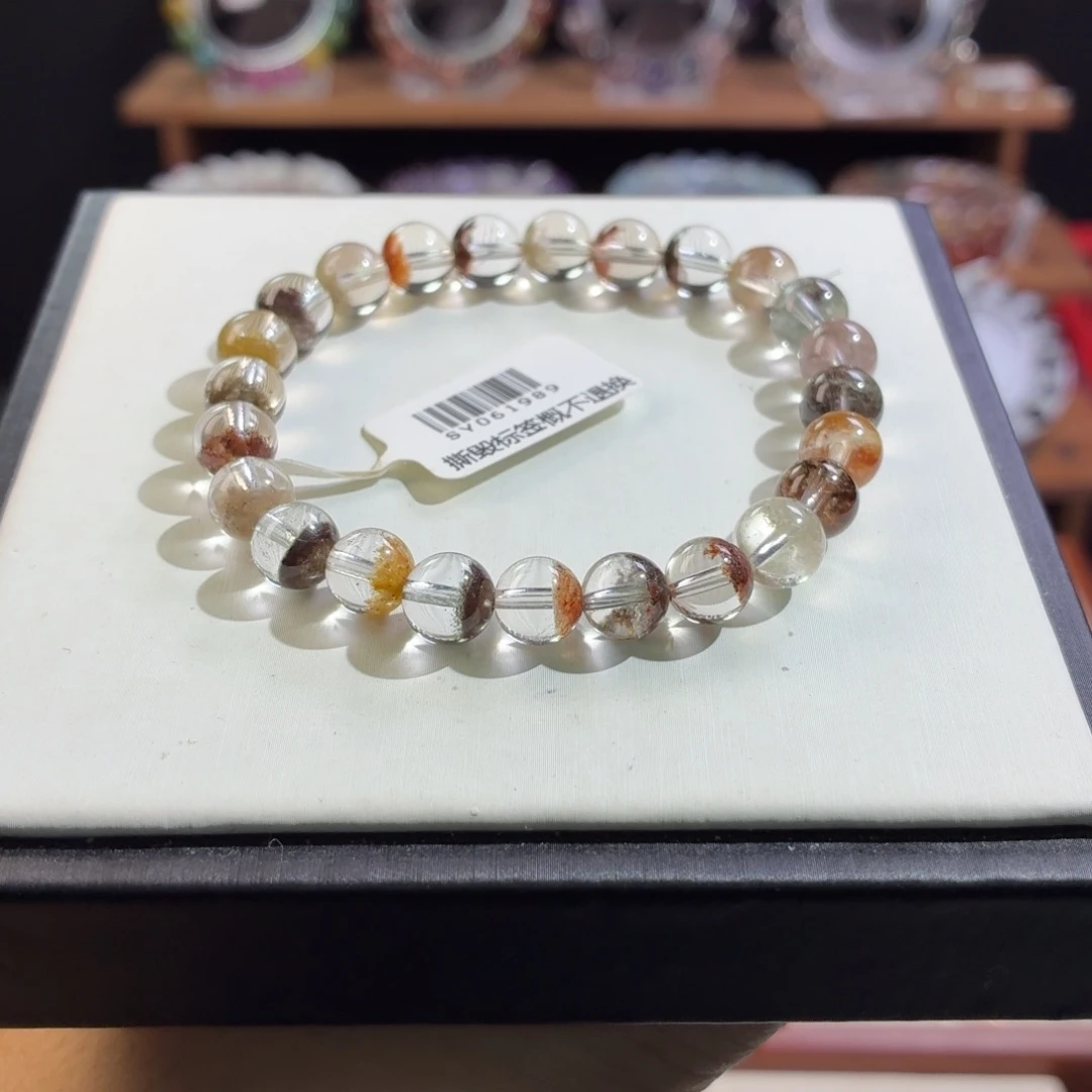 水晶未镶嵌手串7+透体四季幽灵