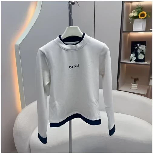 冬季女童500克加厚巨保暖羊绒打底衫白色