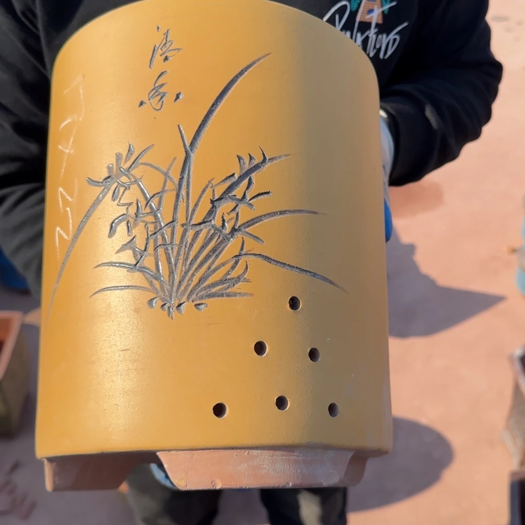 紫砂花盆口径17.22口径