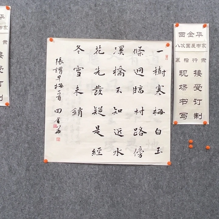 书法回金华老师早梅69×69