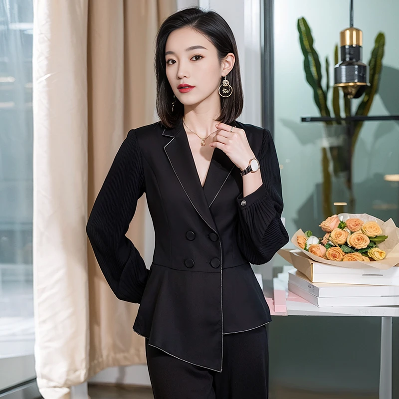 气质时尚西服工作服修身正装职业春秋气质时尚西服工作服修身正装