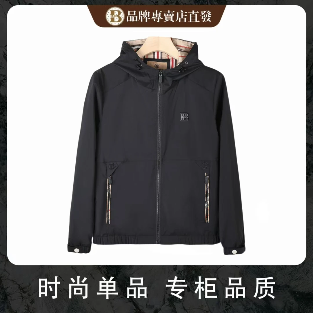 【婷】25年爆款~9980简约透气新款连帽夹克简约男款防水时尚