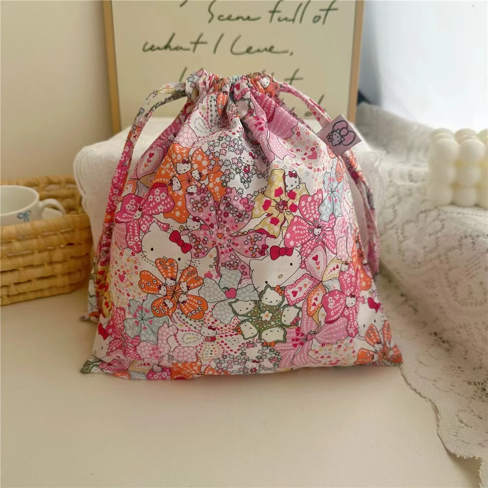 Z95 手作棉布袋天丝手感高密小碎花浅色