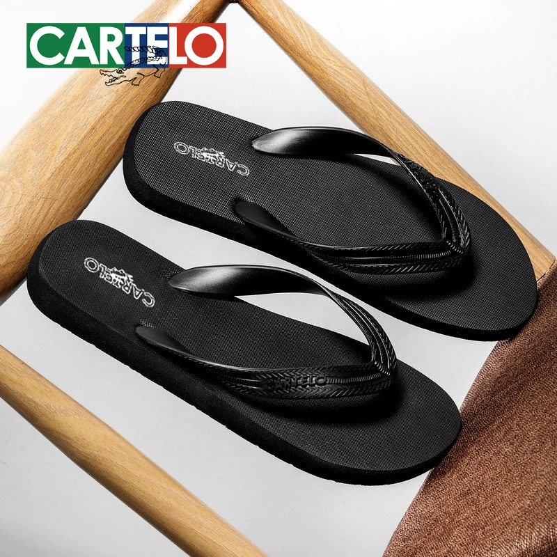 卡帝乐鳄鱼拖鞋人字拖男士时尚户外休闲夏季外穿夹脚男款软底耐磨
