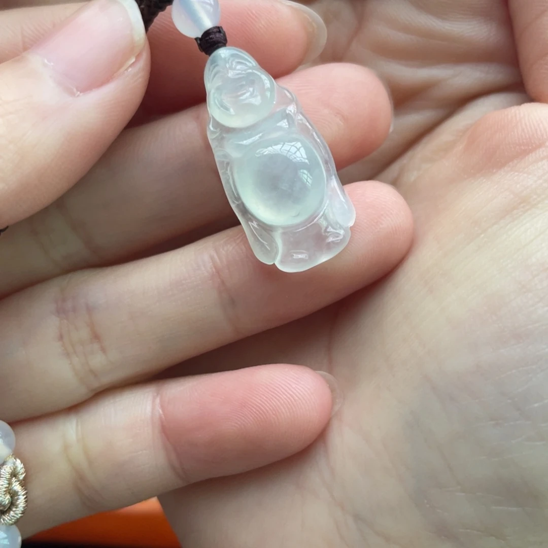 翡翠颈饰未镶嵌猪****～站佛