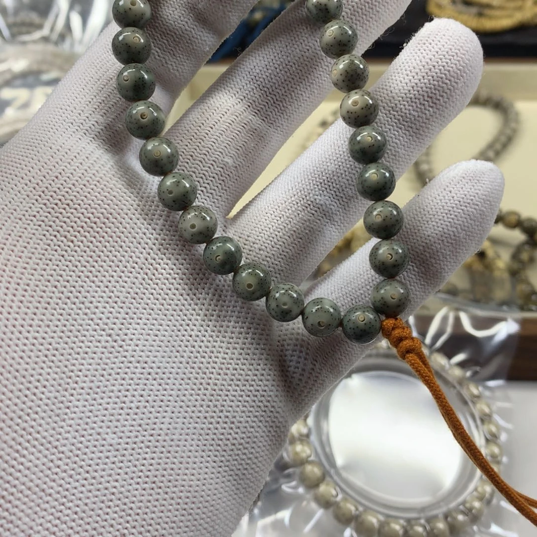 星月菩提吊坠8满绿圆珠