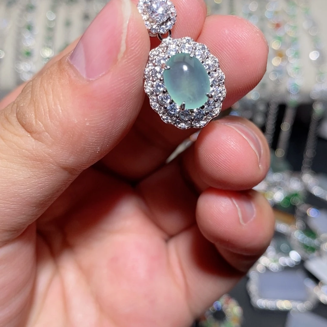 翡翠银S925镶嵌颈饰n m ko