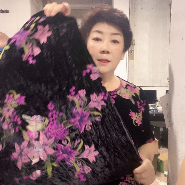 粉色烧花真丝绒1米包邮
