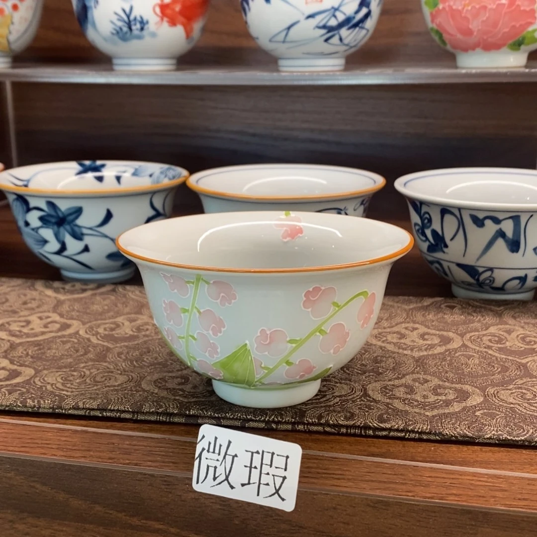 釉下彩老陶泥手工绘制