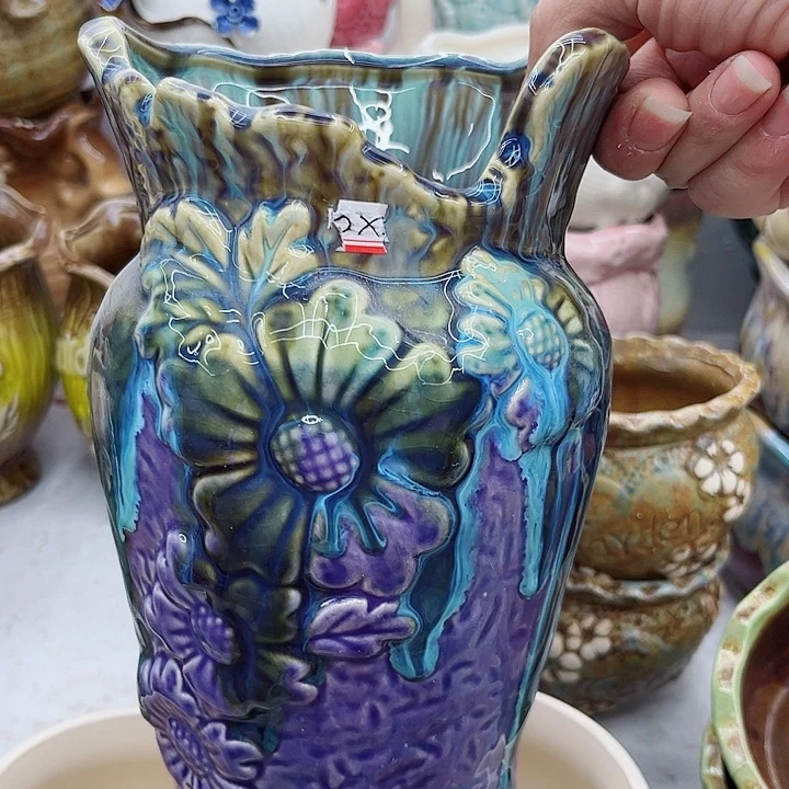 多肉绿植陶瓷花盆9.9包邮，有孔