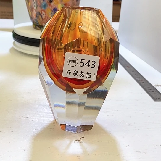 小***雨水晶花瓶高17厘米口径4厘米