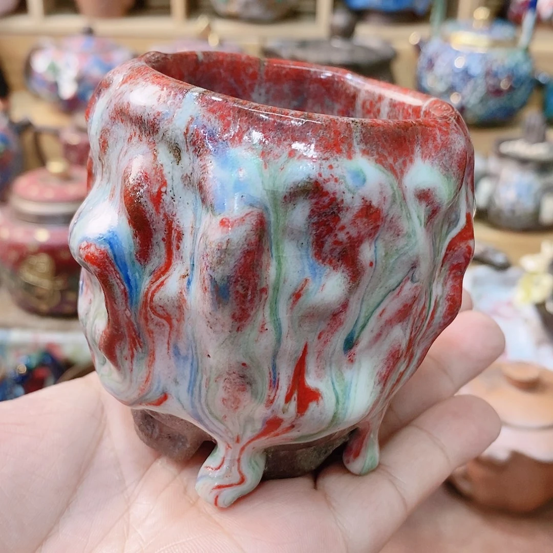 粗陶志野柴烧茶具