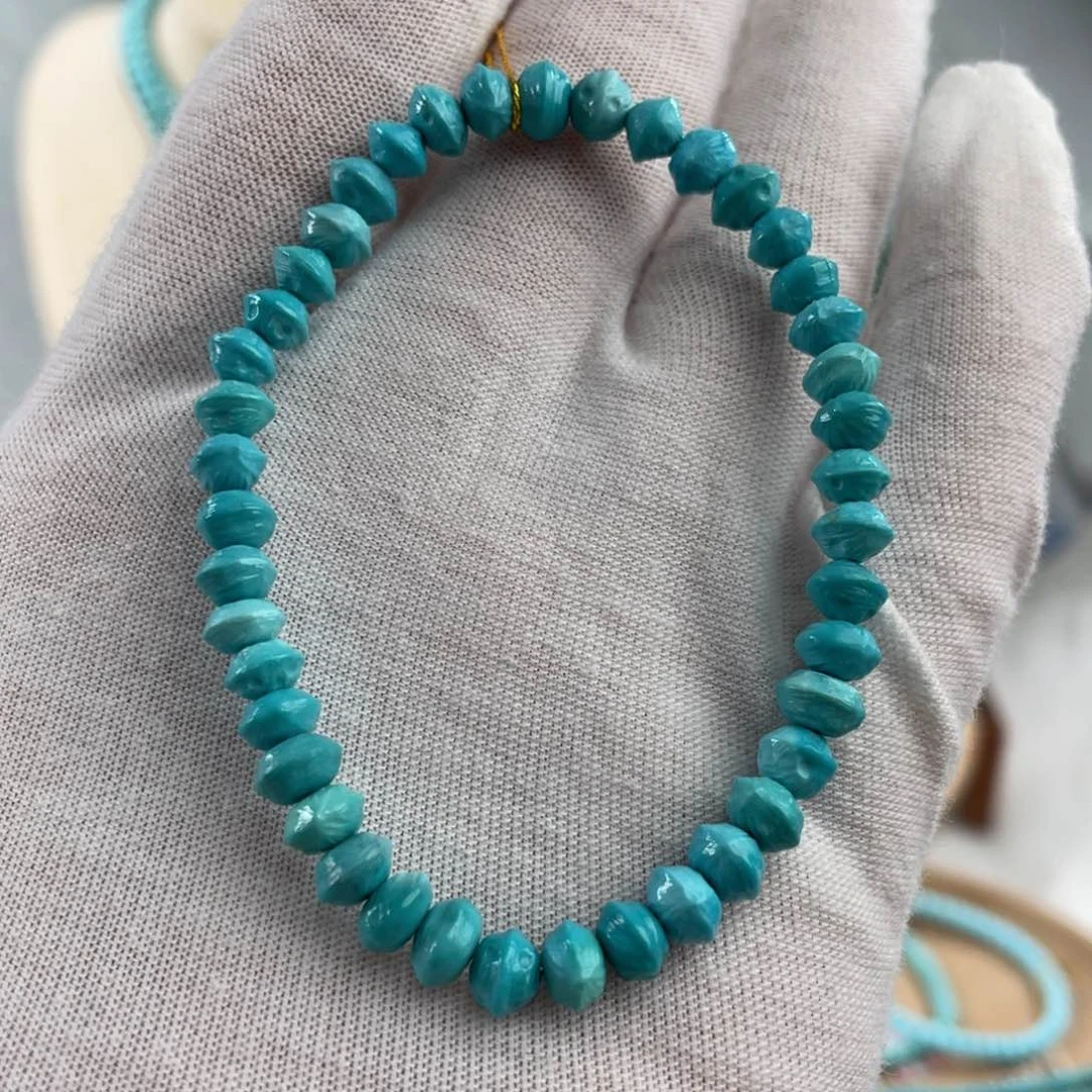 绿松石手链未镶嵌精品玉化百香籽卡6