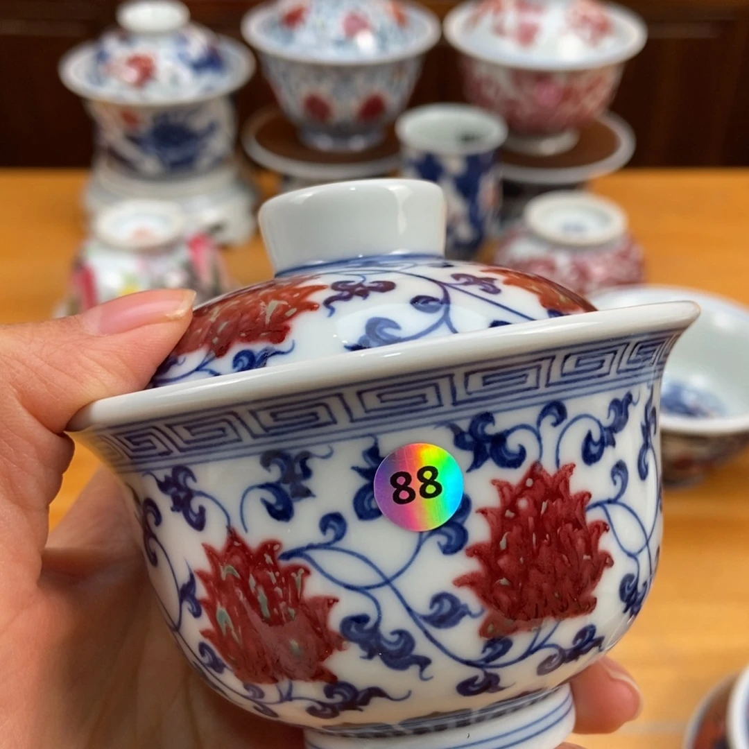 手绘现代茶具非古董