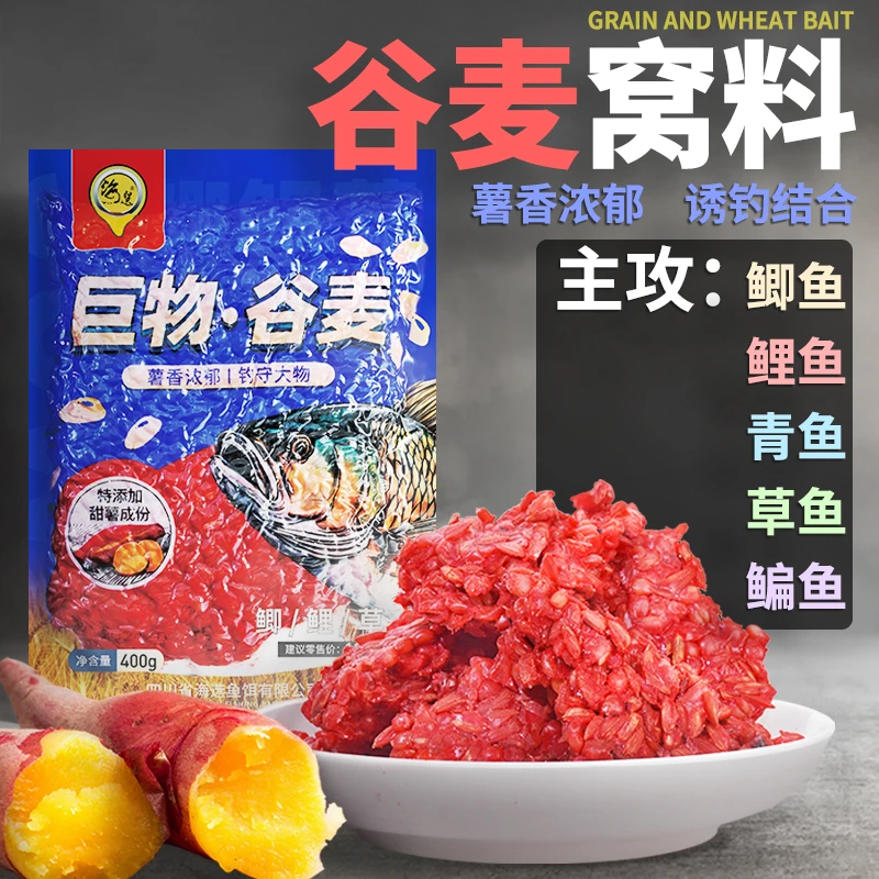 巨物薯香红薯玉米麦粒谷子饵料鲫鱼鲤鱼草鱼二毛谷麦竿