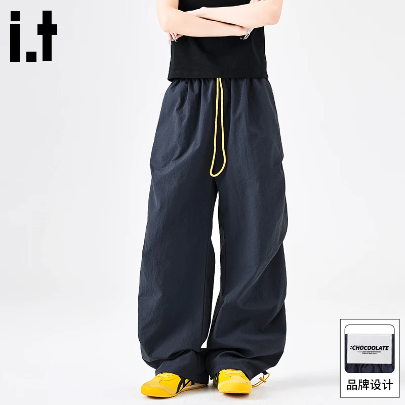 it:CHOCOOLATE户外速干伞兵工装裤男2025秋季薄款宽松直筒休闲裤