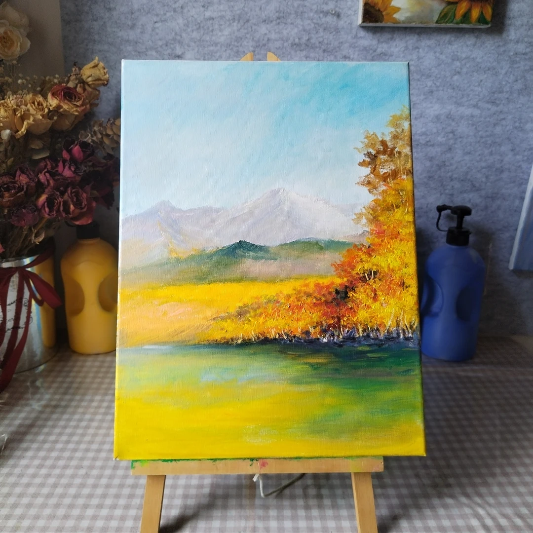 30x40手绘风景小油画客厅卧室沙发背景装饰画