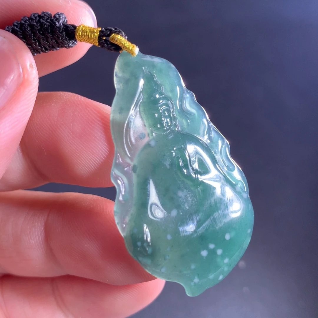 翡翠未镶嵌颈饰天然A货翡翠时尚气质女款吊坠挂坠