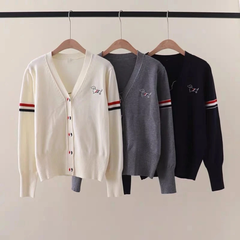 【双袖小狗】新款双袖小狗开衫气质轻奢时尚宽松设计师百搭长袖